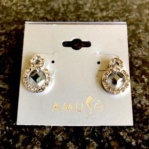 Amuse Faux Diamond Earrings.